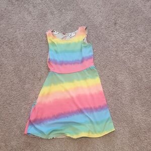 Colorful Rainbow Kids Dress